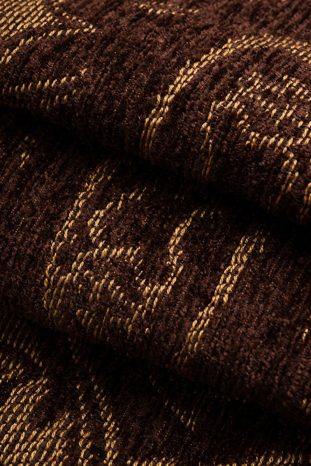 Jacquard patchwork blouse met rits en lange mouwen