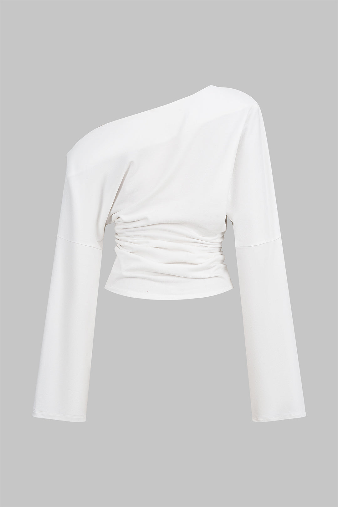 Metallic asymmetrische top met lange mouwen