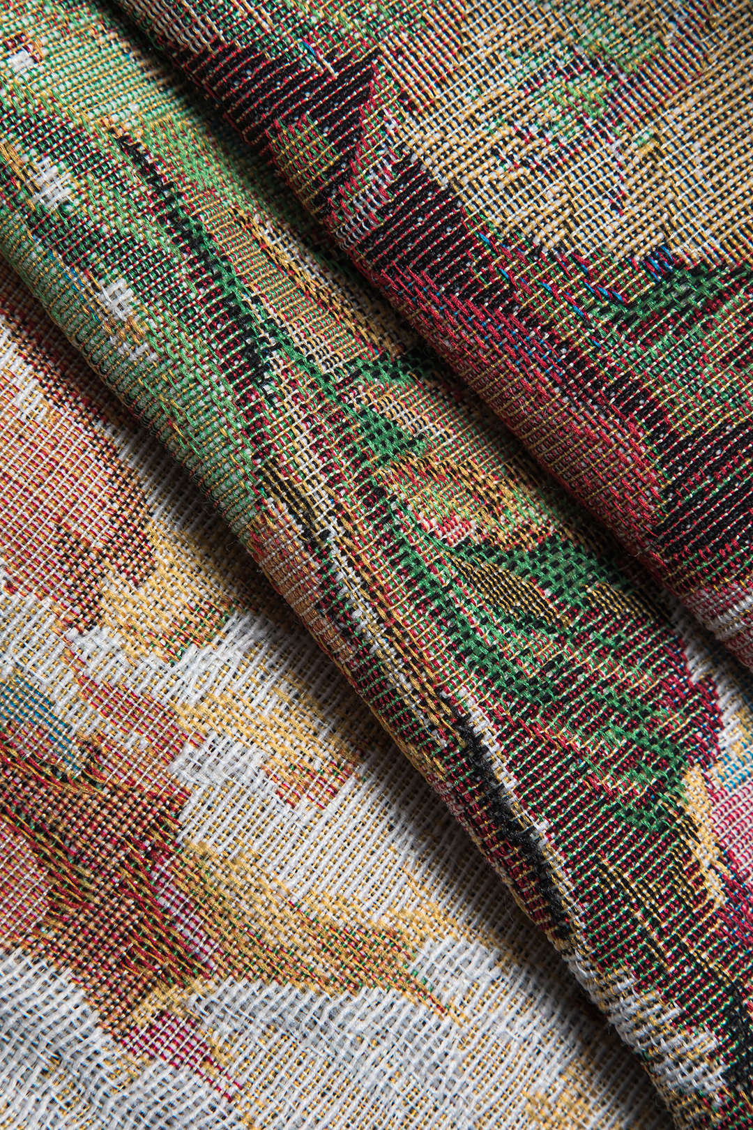Luna - Jacquard mouwloze minijurk met ruches