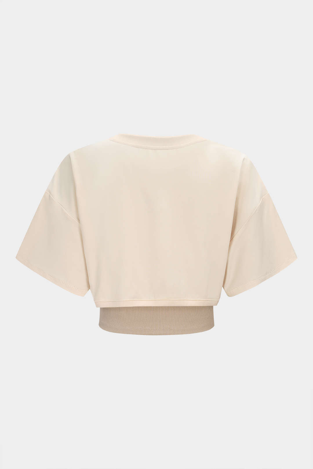 Asymmetrische top met ronde hals en korte mouwen