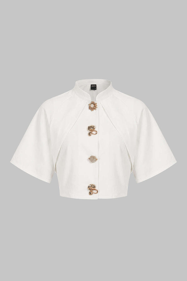 Metallic gestructureerde blazer