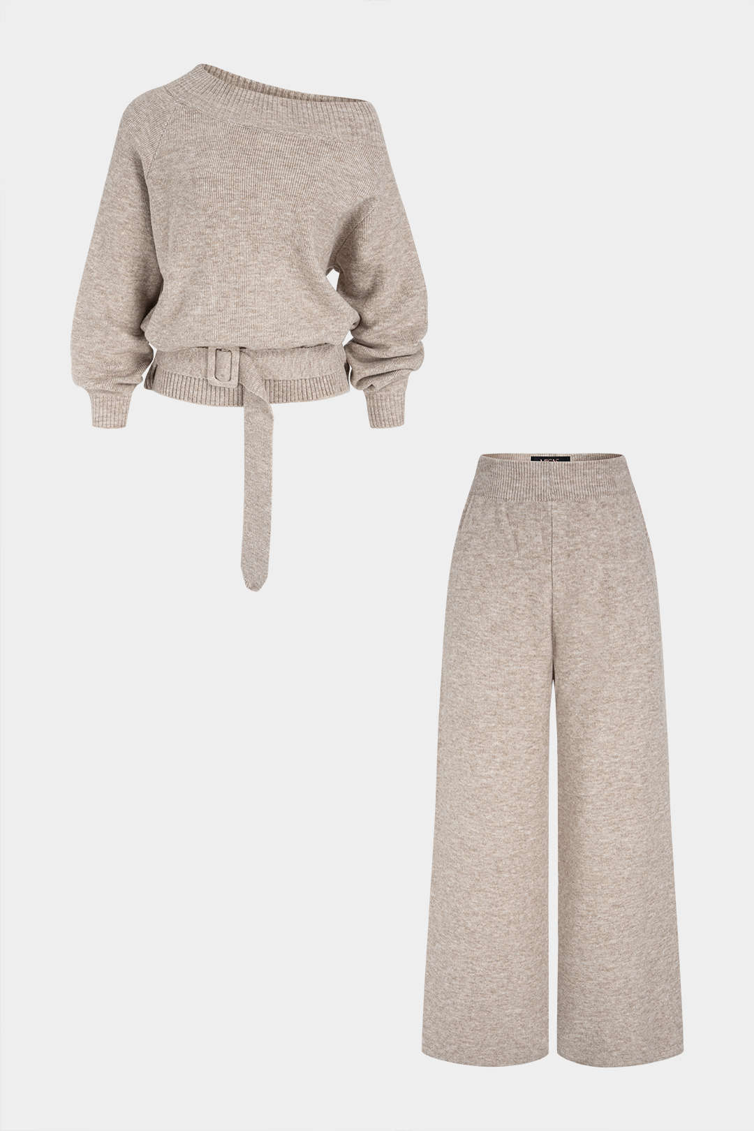 Gebreide set met sweater en broek