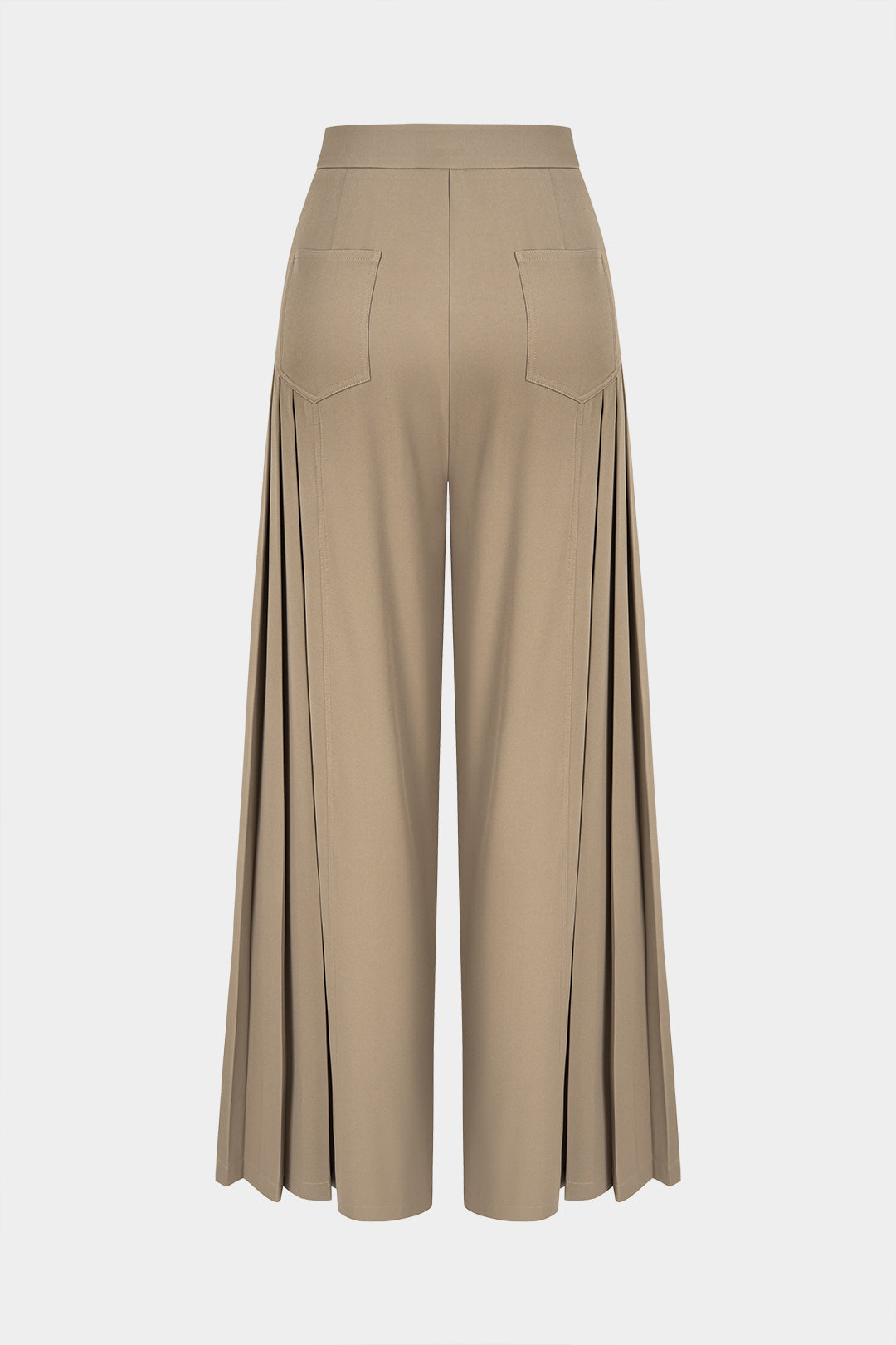 Jet - Geplooide broek met wijde pijpen