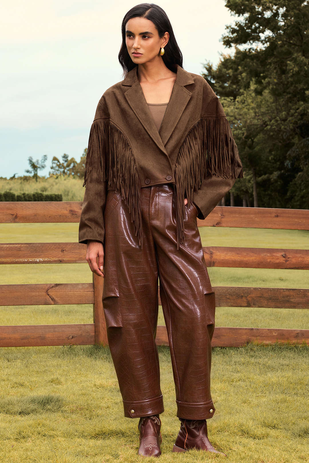 Hanna - Leren-look broek