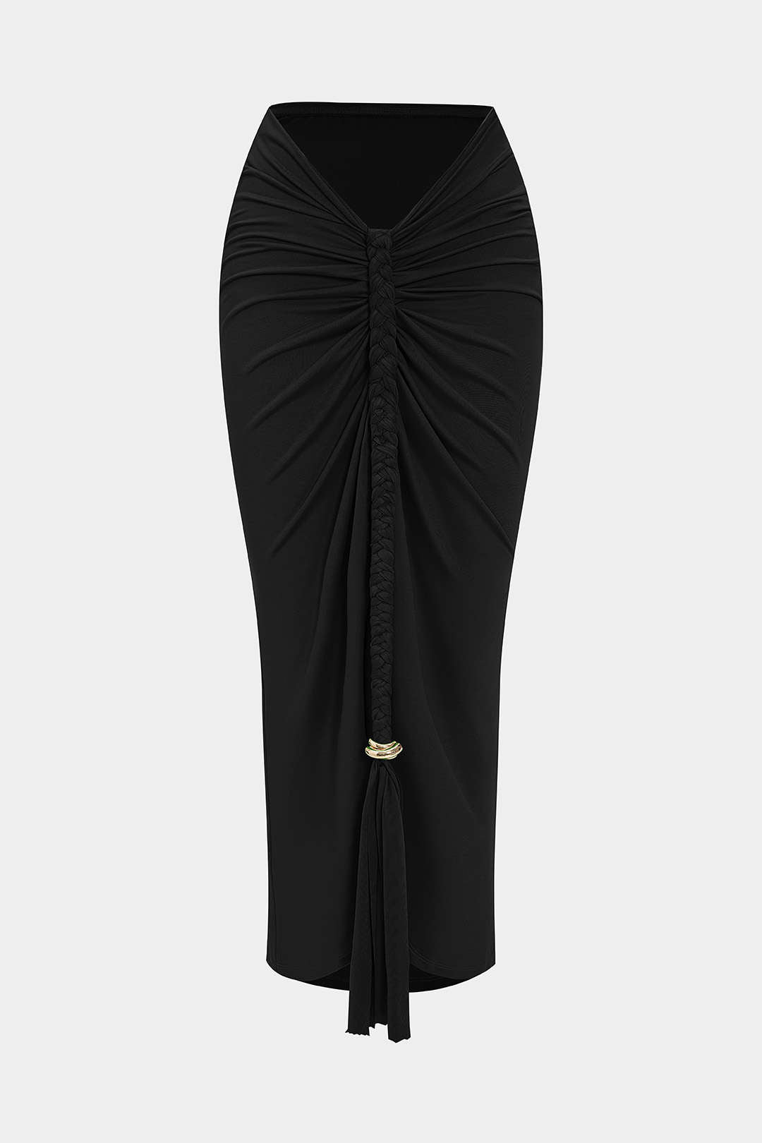 Rosa - Metallic rok met ruches