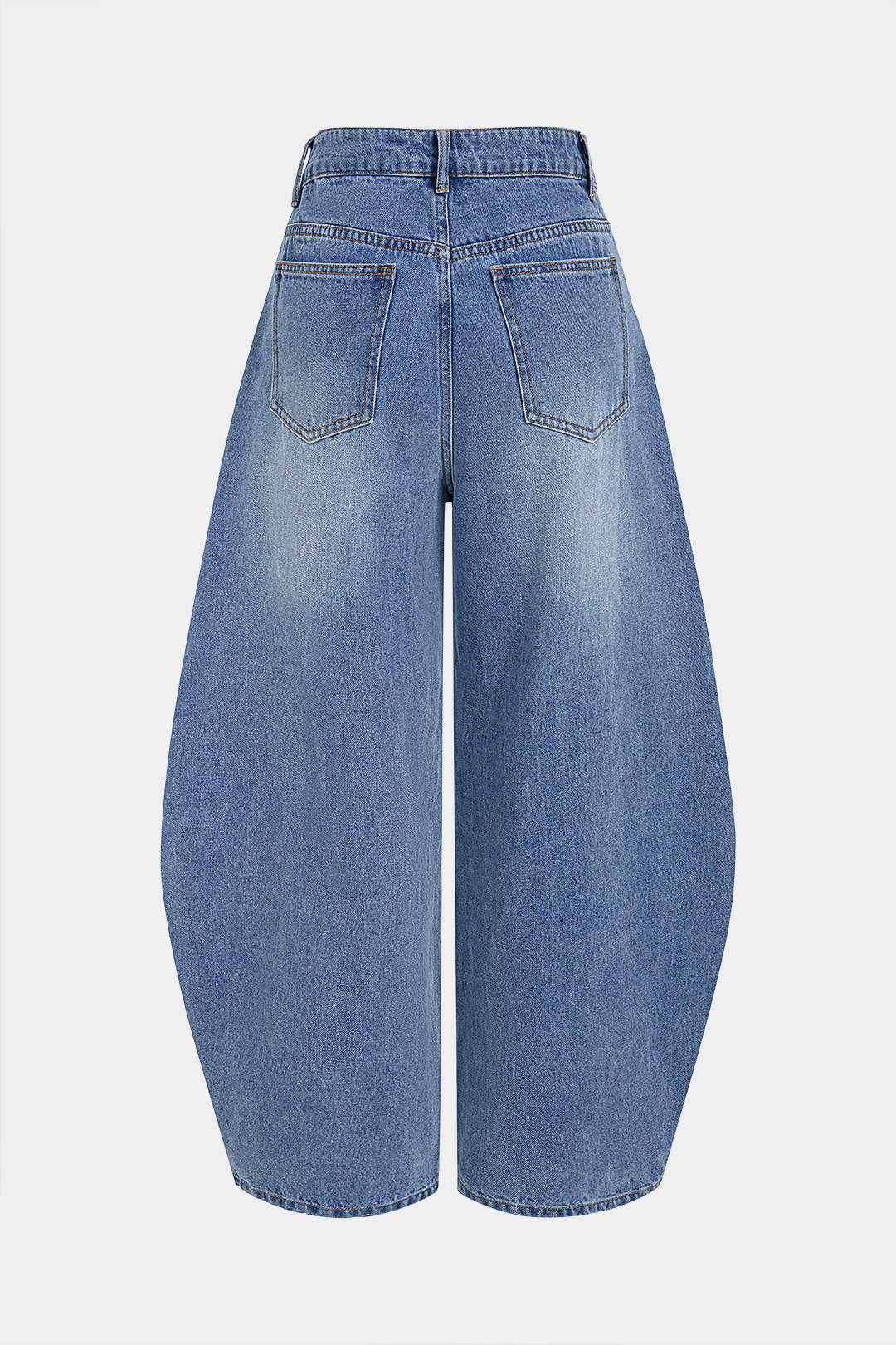 Jeans met zakken, rits en ballonmodel