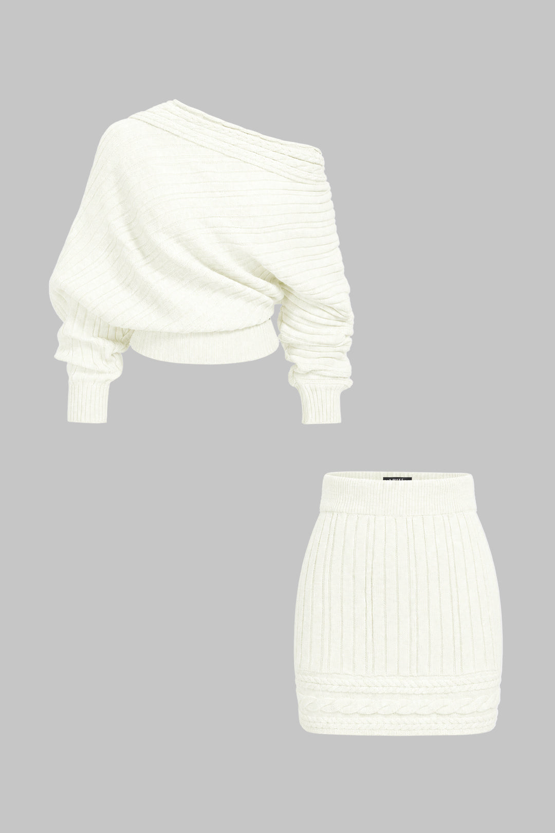 Amira - Gebreide set met top en minirok