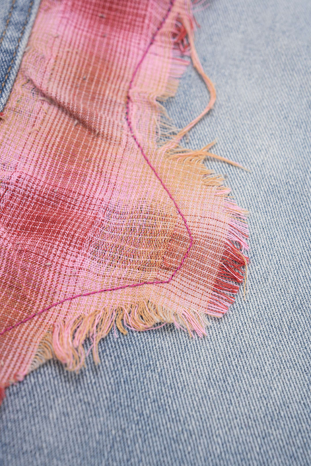 Lyla - Patchwork jeans met wijde pijpen