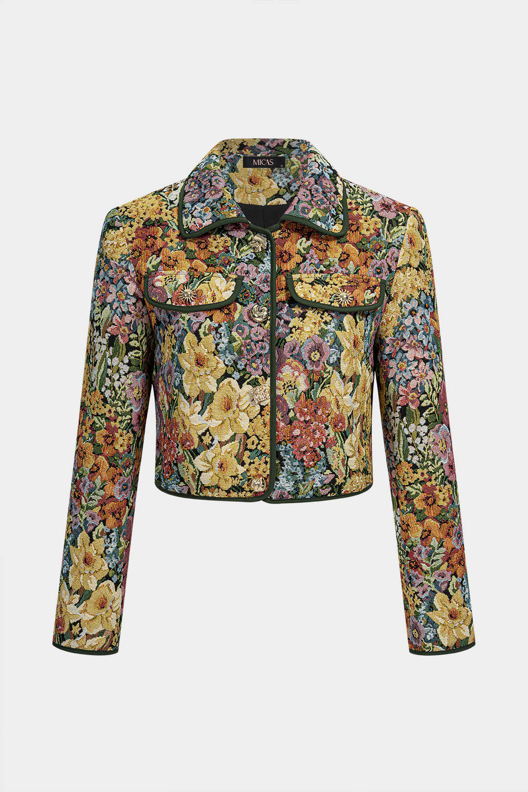 Jacquard jasje met revers