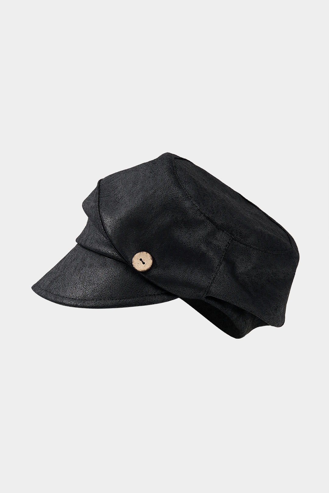 Leren-look baret