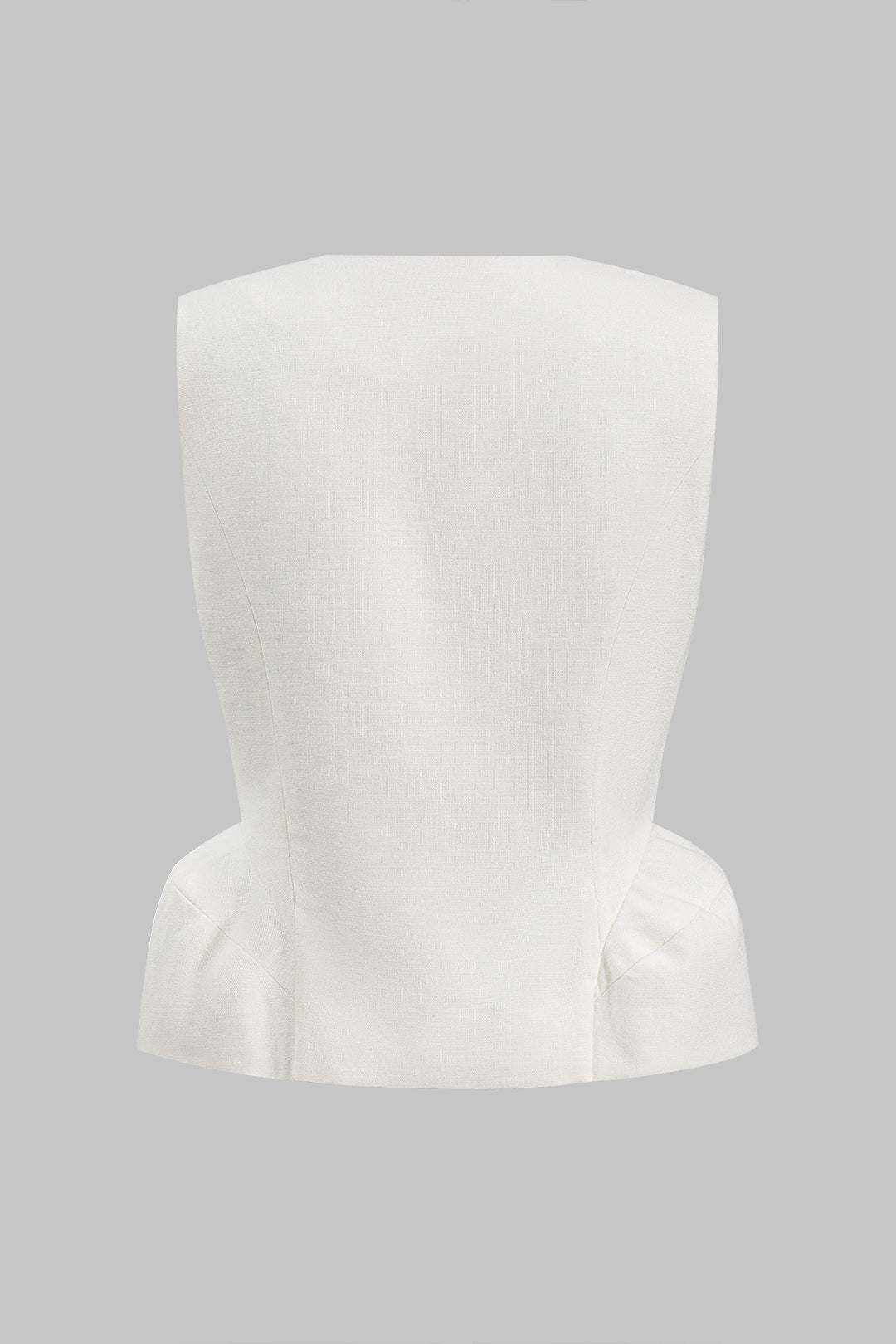 Linnen metallic tanktop met knoopjes