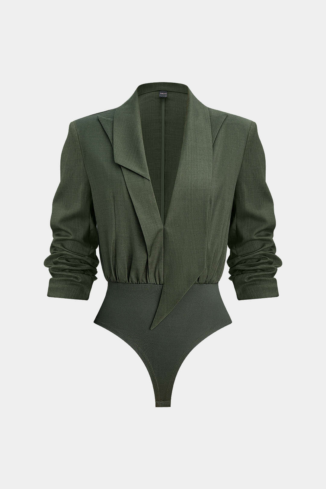 Asymmetrische body met reverskraag en lange mouwen