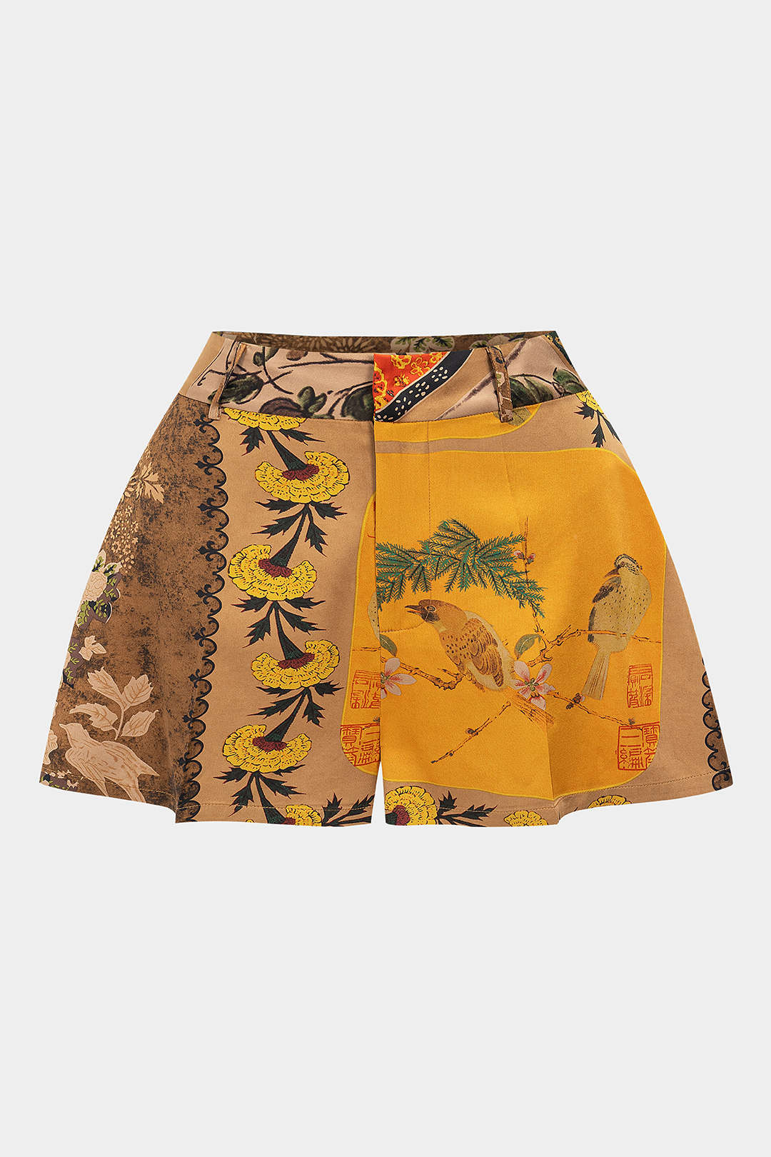 Short met hoge taille en rits