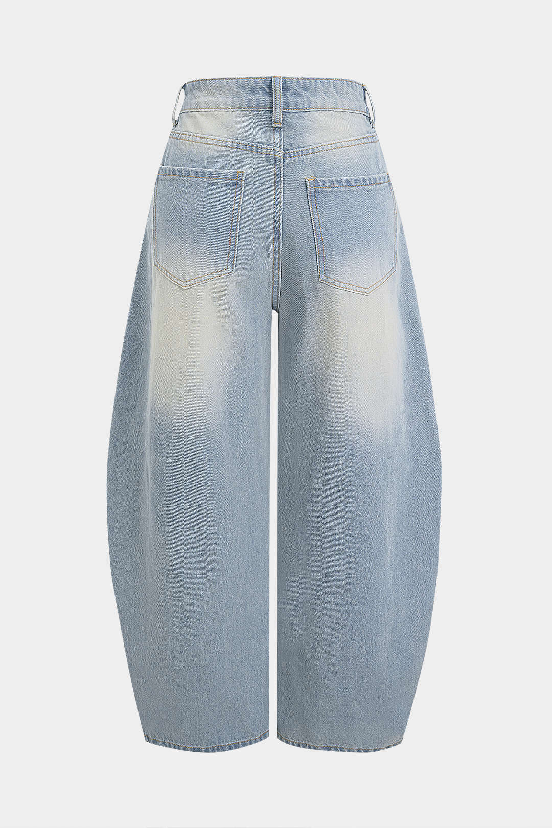 Jeans met rafelrand, zakken en ballonmodel