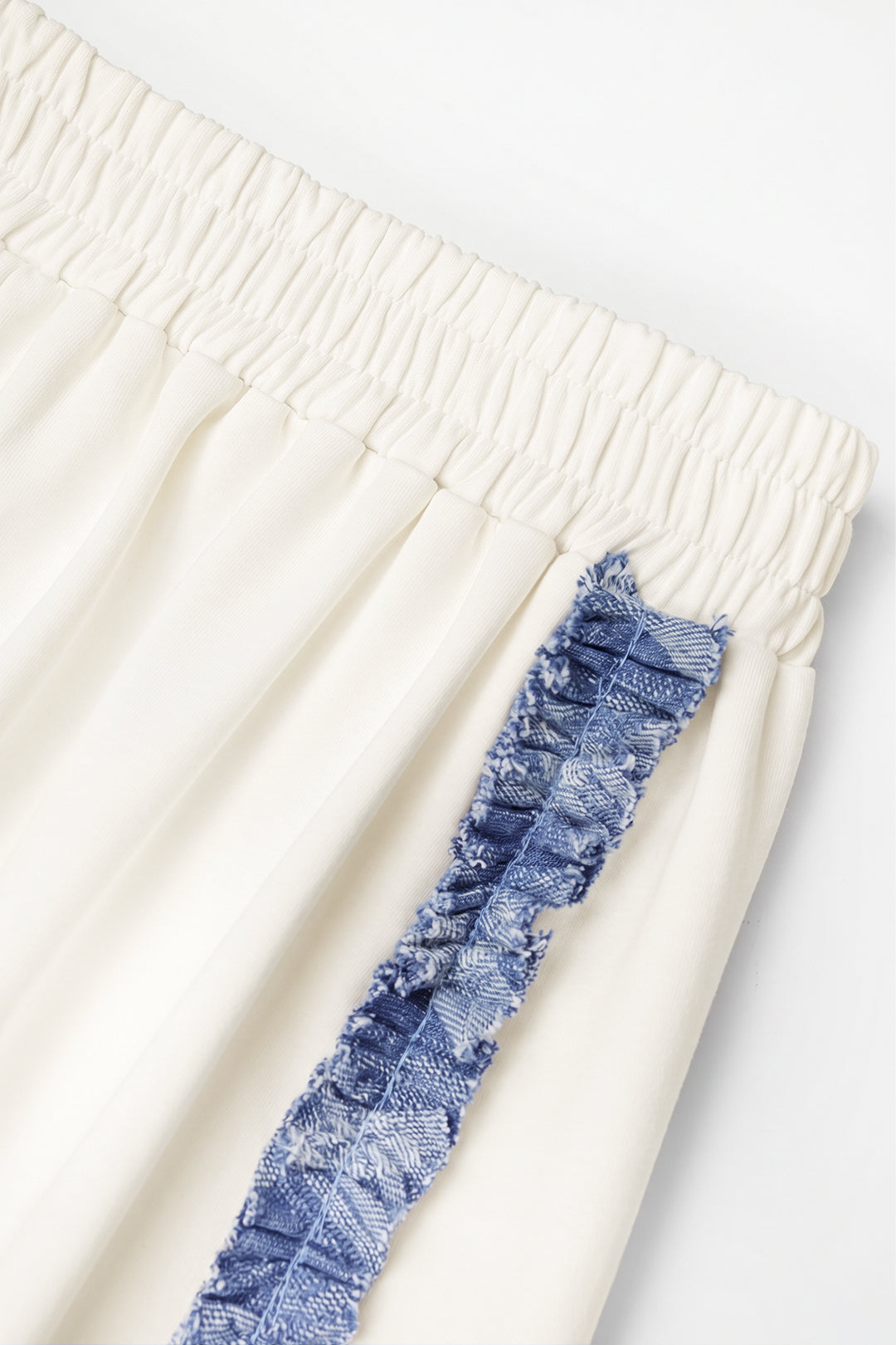 Patchwork denim broek