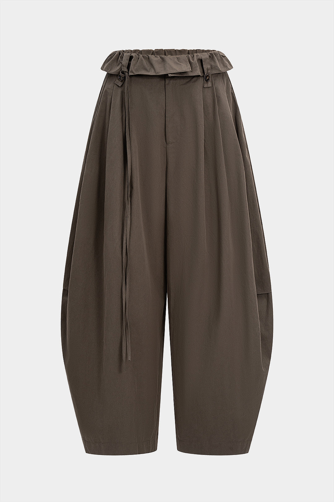 Pantalon met strik en wijde pijpen