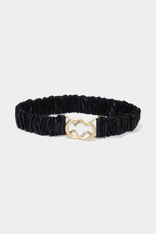 Bella - Leren-look top met riem