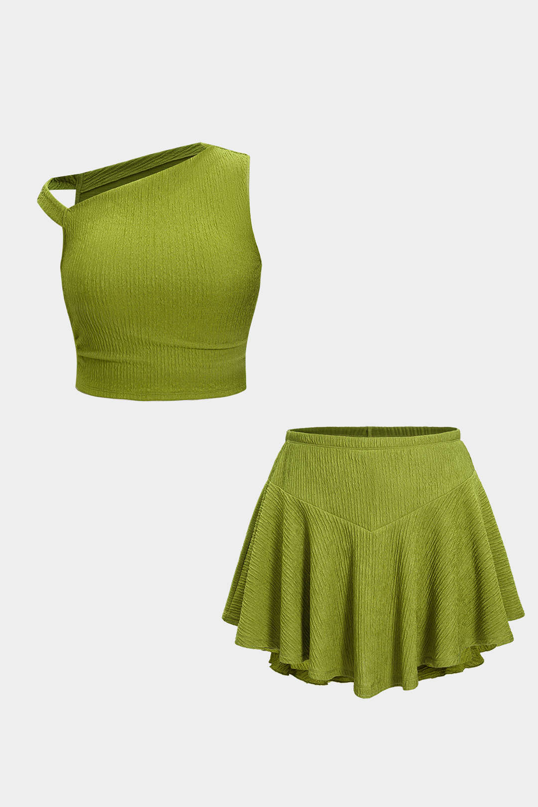 Asymmetrische set met top en skort