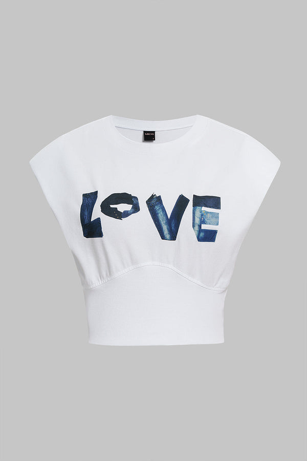 Tanktop met ronde hals