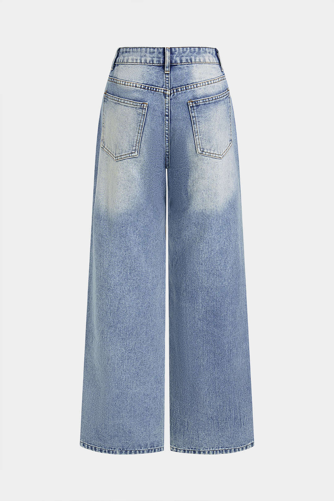 Ripped jeans met rechte pijp