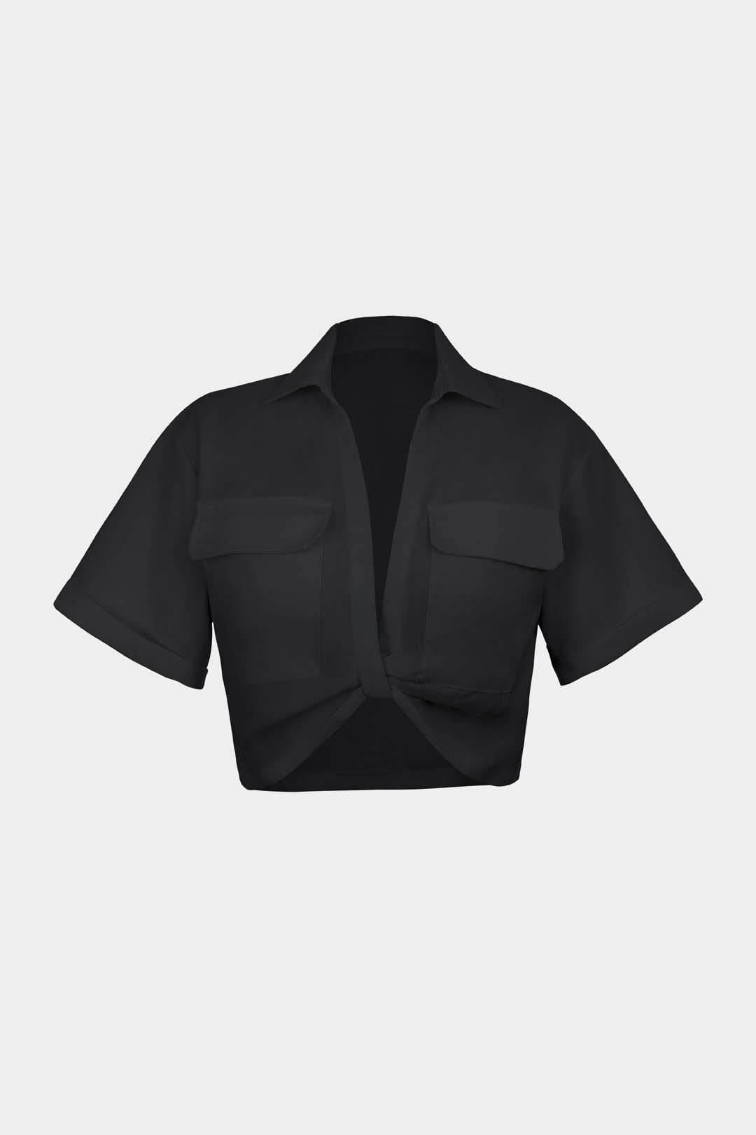 Blouse met zakken en gedraaid detail