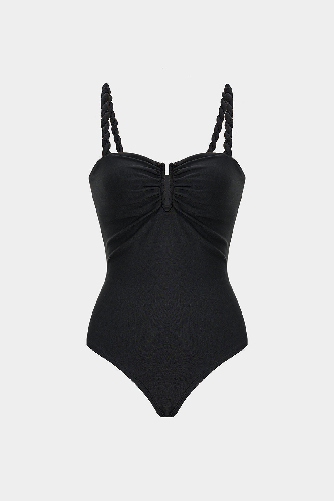 Body met ruches, gedraaid detail en knoopdetail