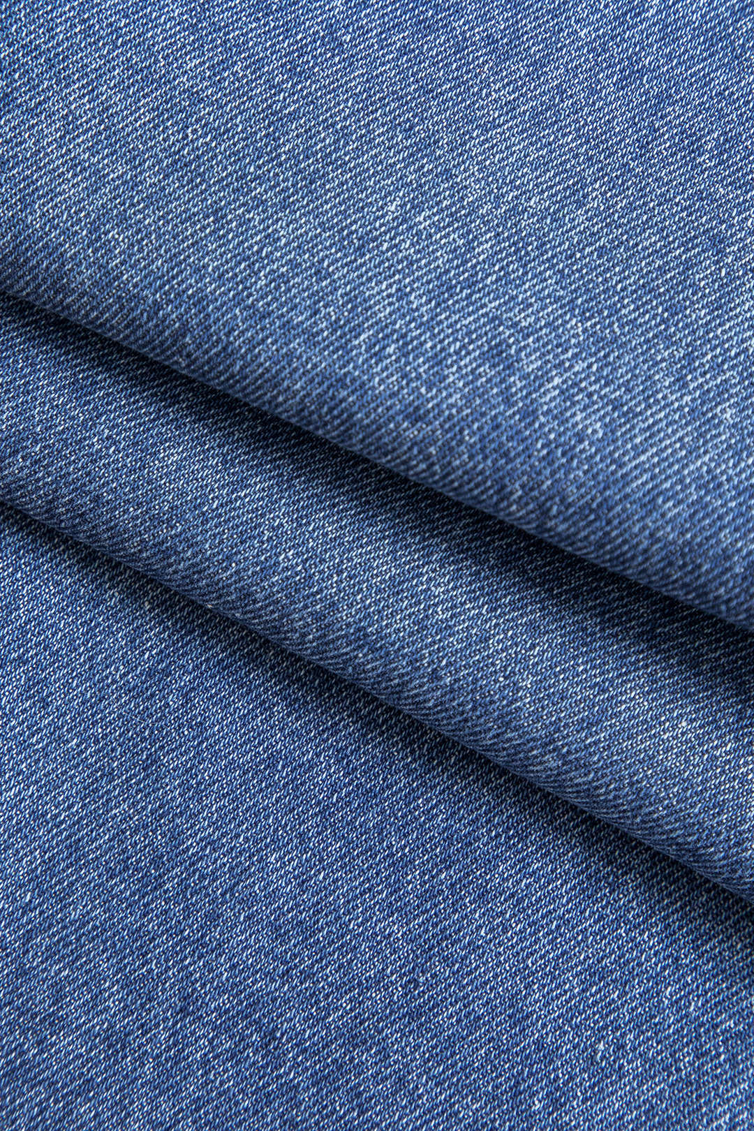 Leren-look patchwork jeans met rechte pijp