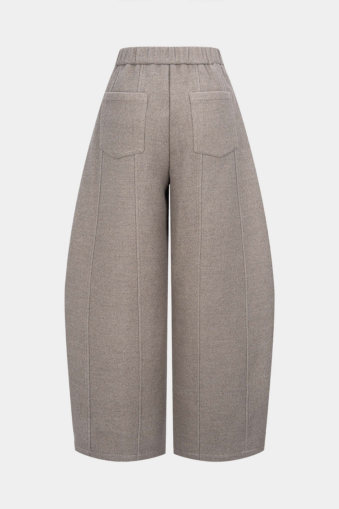 Effen broek met zakken en wijde pijpen