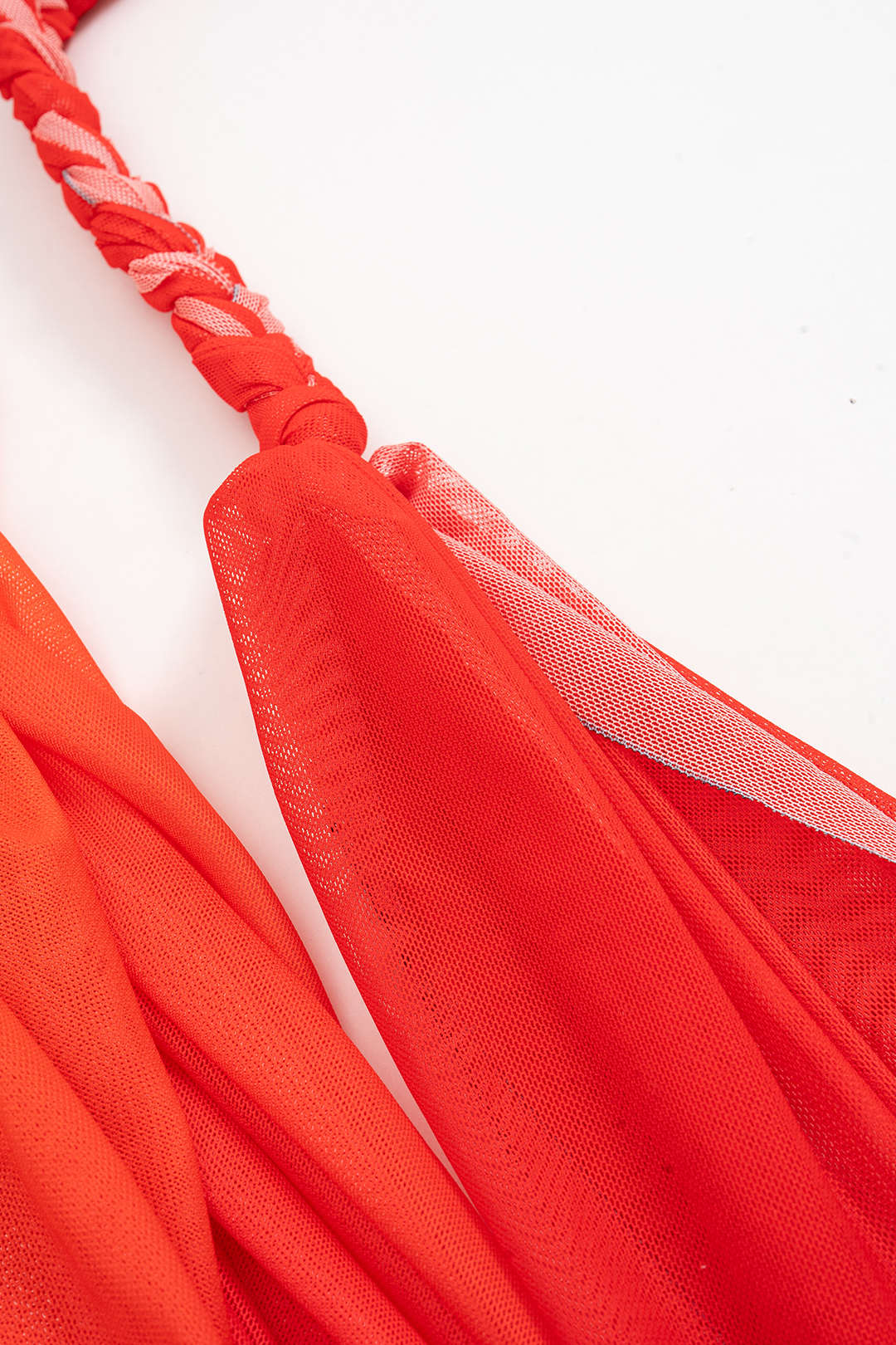Mesh mouwloze midijurk met split
