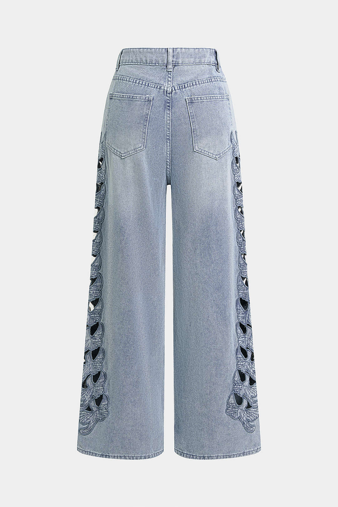 Jeans met uitsnijding en zakken