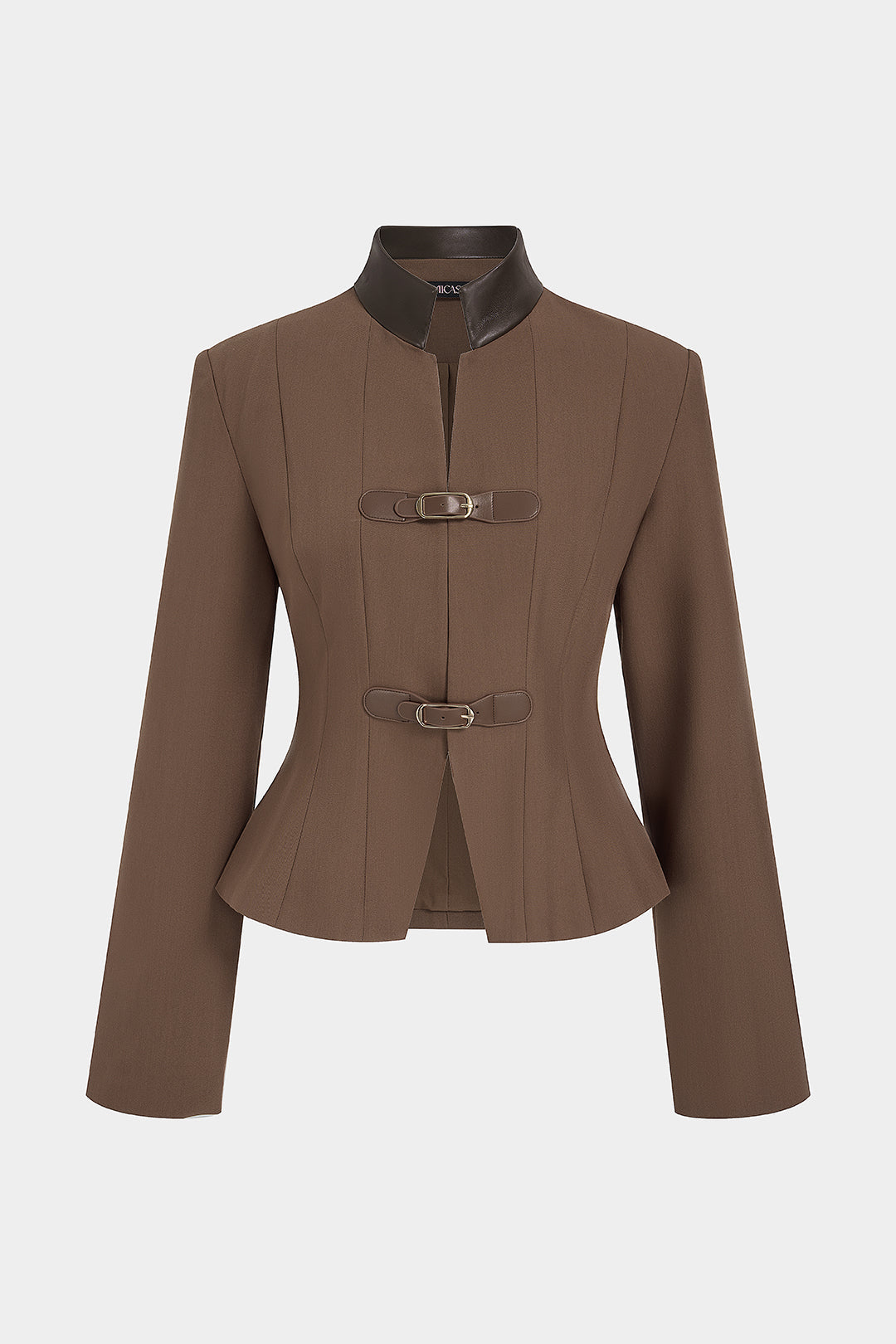 Dila - Leren-look patchwork jasje
