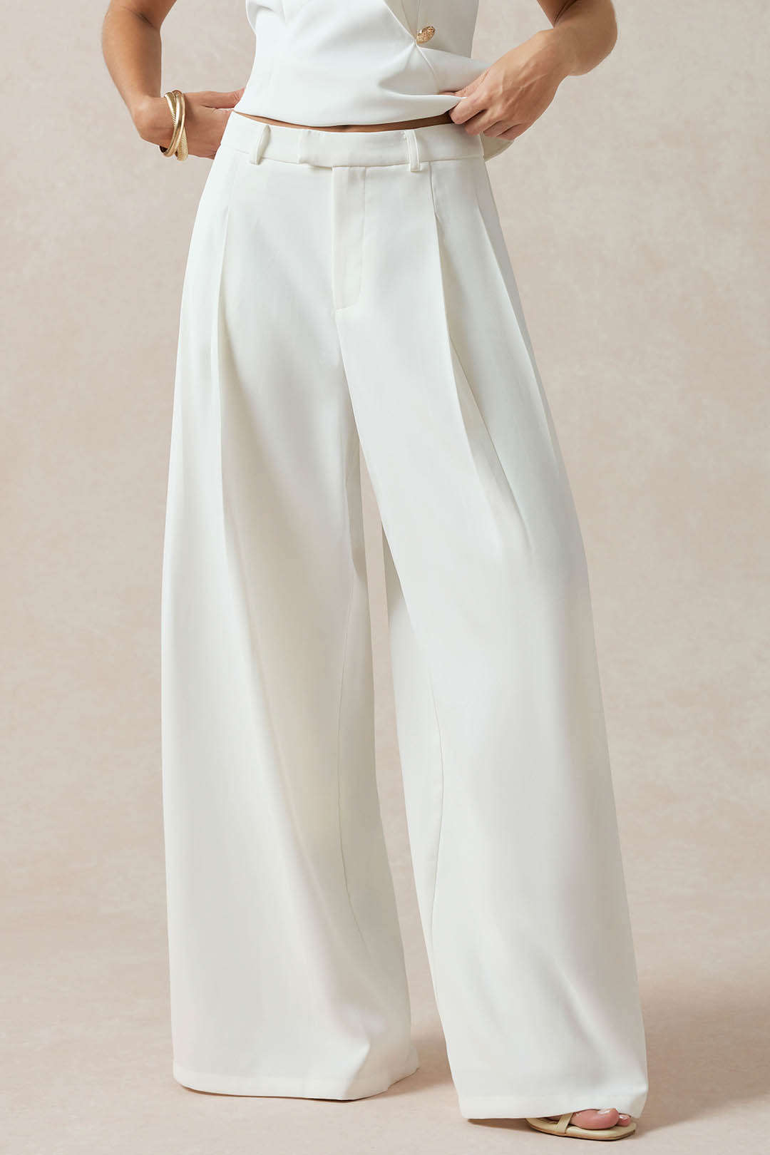 Effen broek met rechte pijp