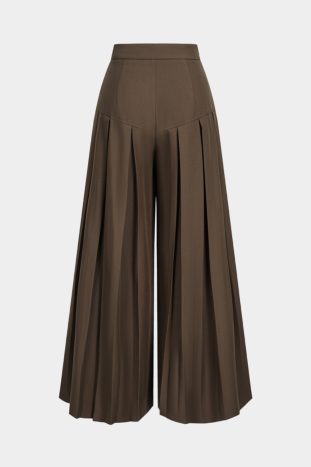 Ivana - Geplooide broek met wijde pijpen