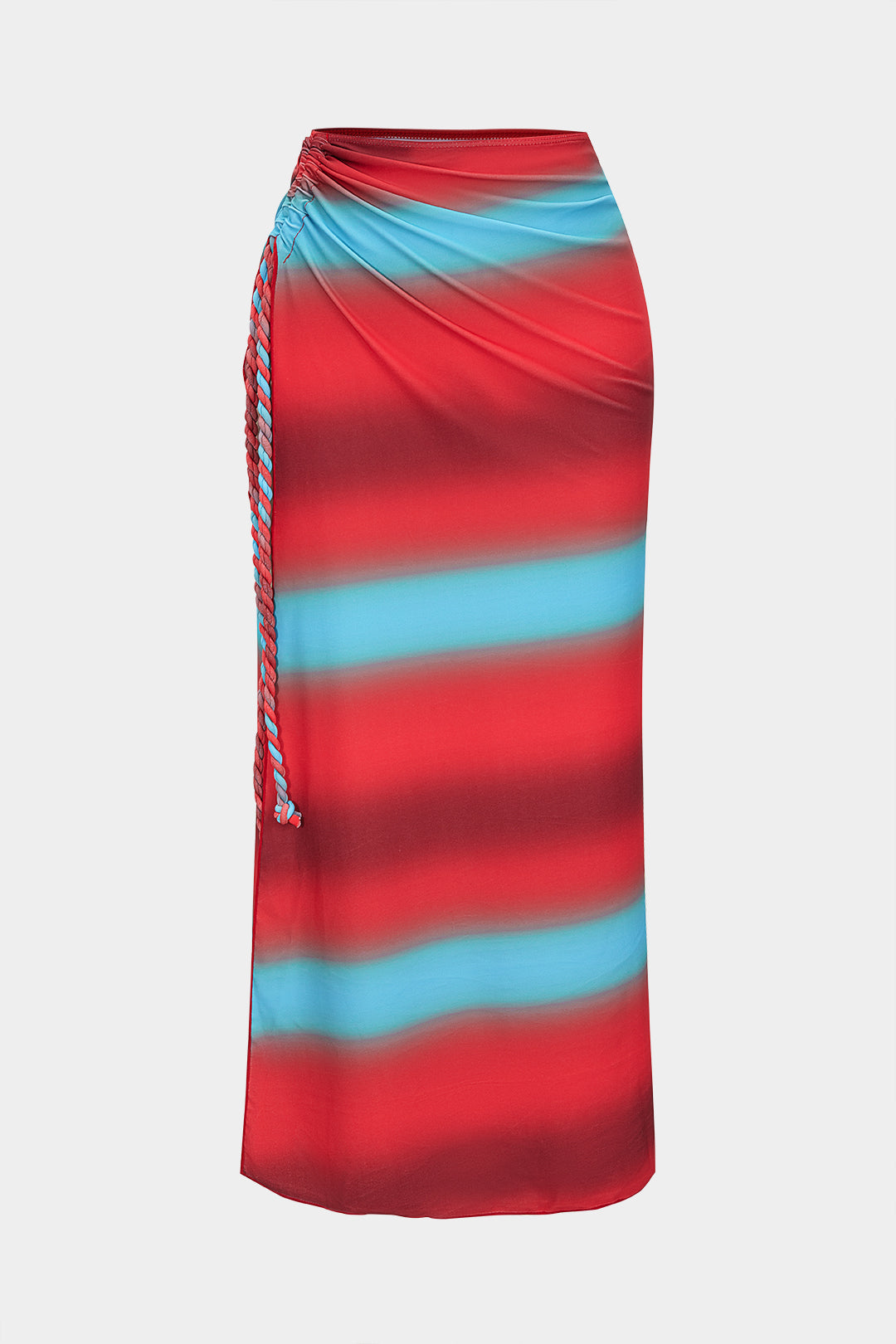 Bikinibroekje met tie-dye kleurverloop en gedraaid detail