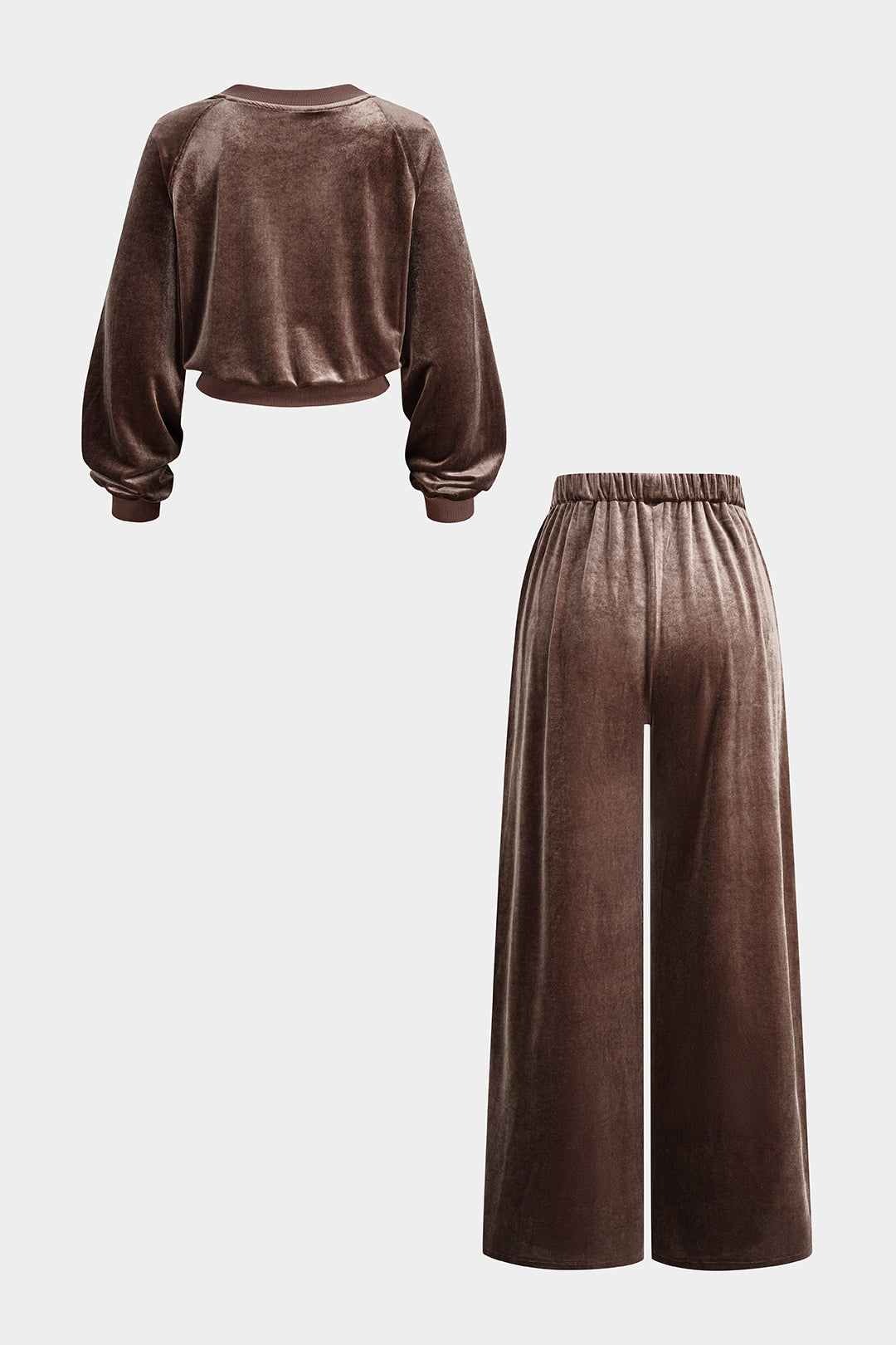 Fluwelen set met top en broek