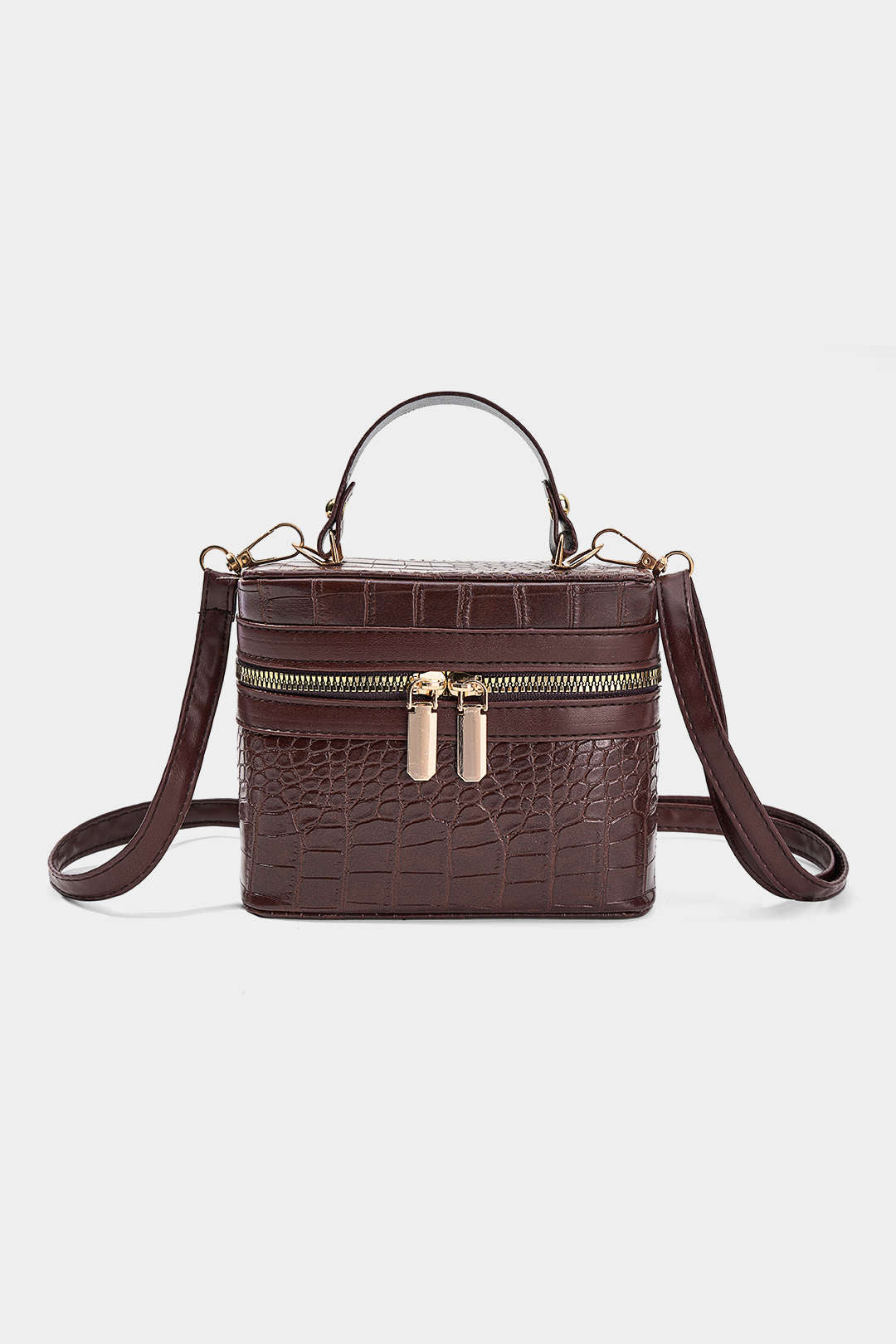 Leren-look tas met rits