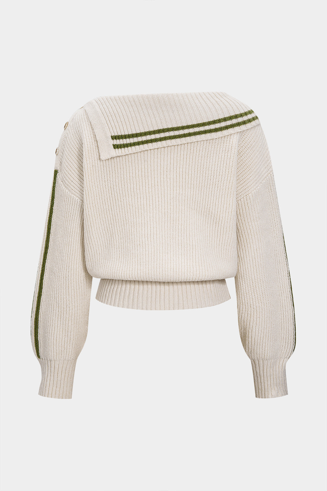 Ivy - Gebreide asymmetrische top met lange mouwen