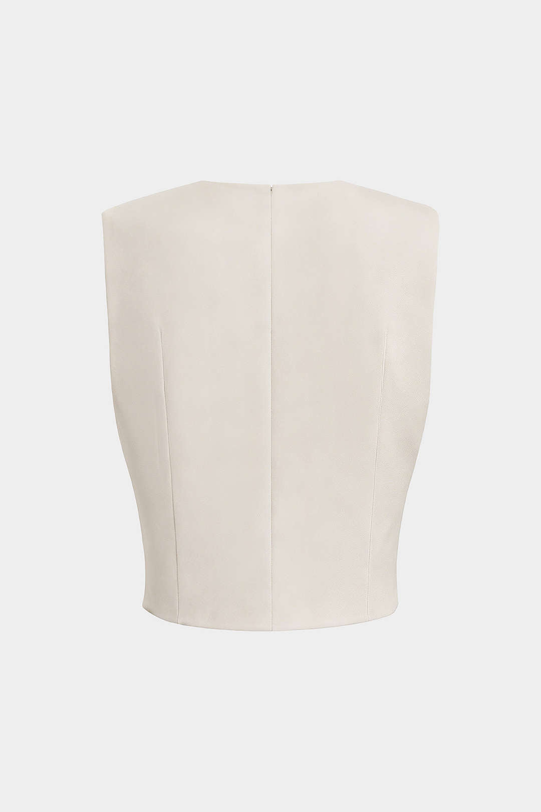 Thea - Tanktop met V-hals, knoopjes en ruches