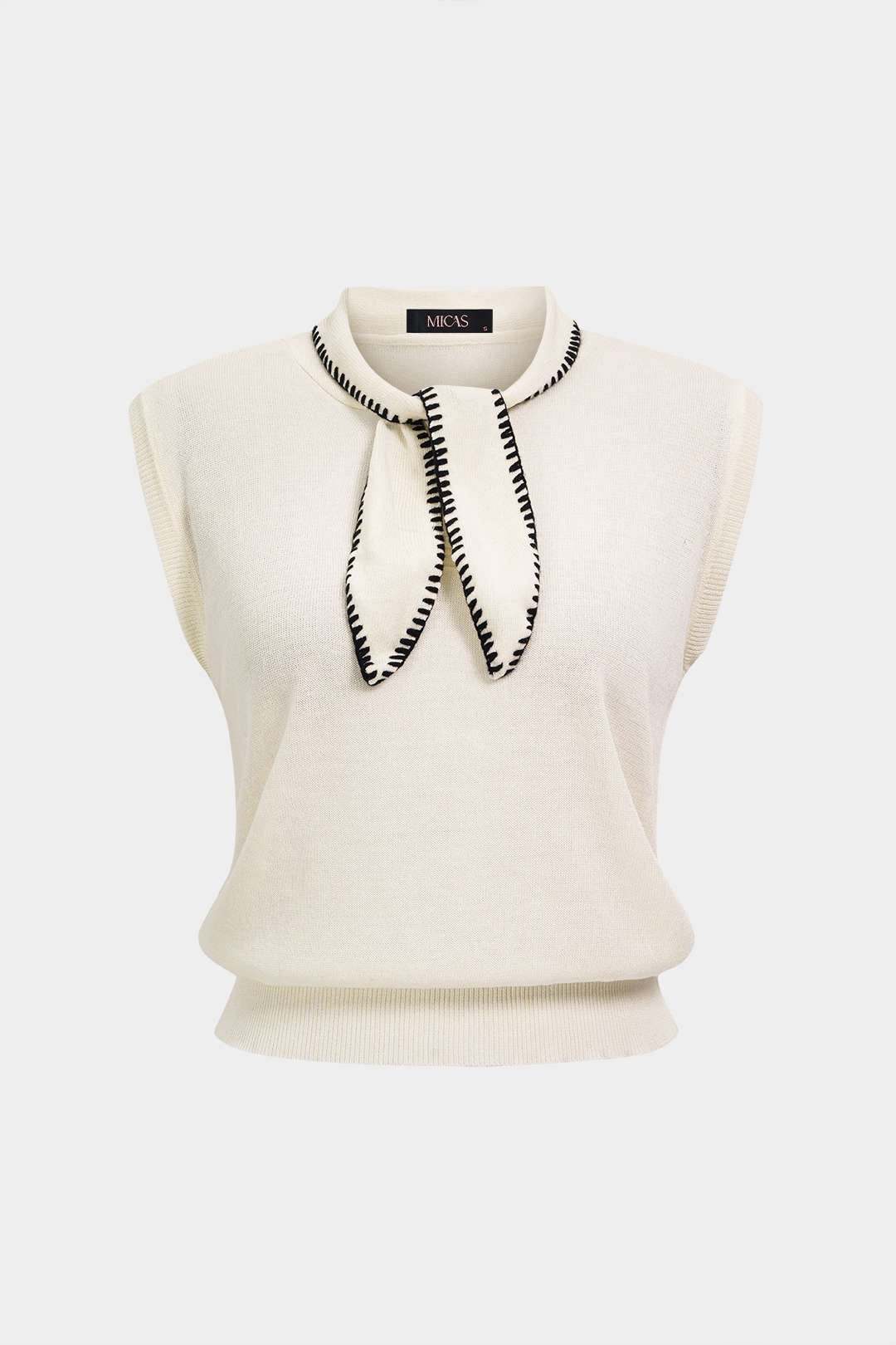 Merel - Gebreide tanktop met strik