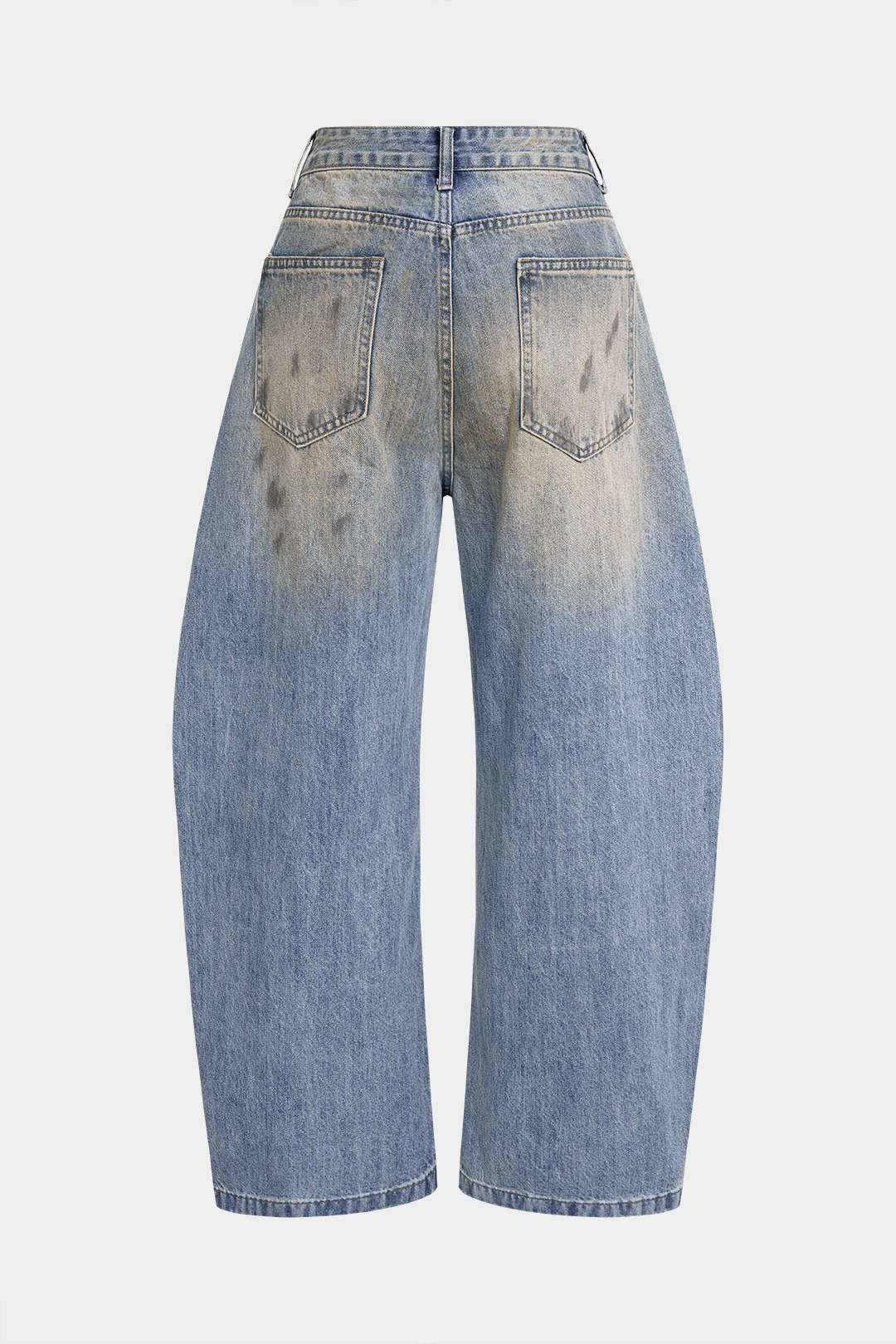 Rosa - Asymmetrische jeans met wijde pijpen