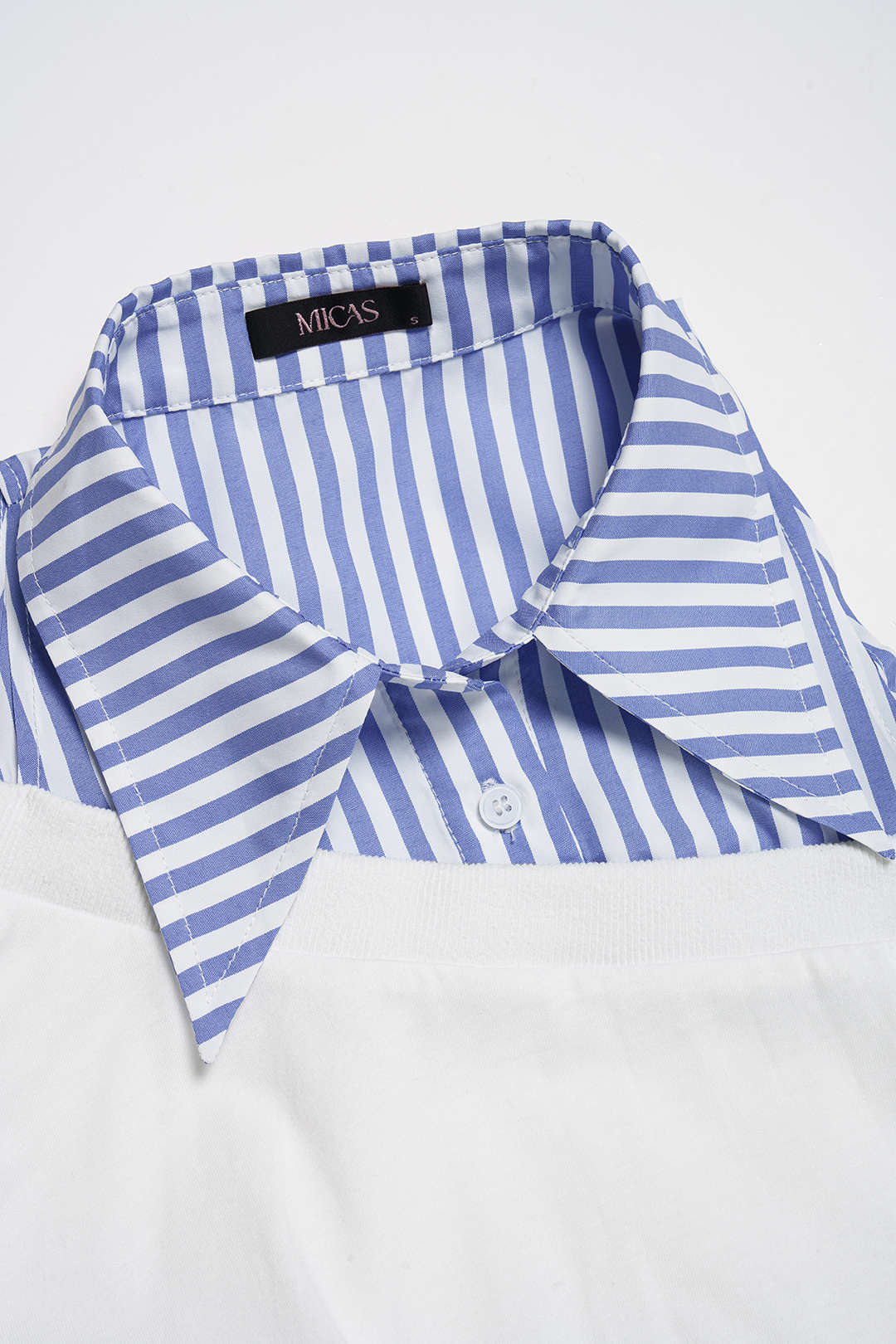 Patchwork asymmetrisch T-shirt met korte mouwen