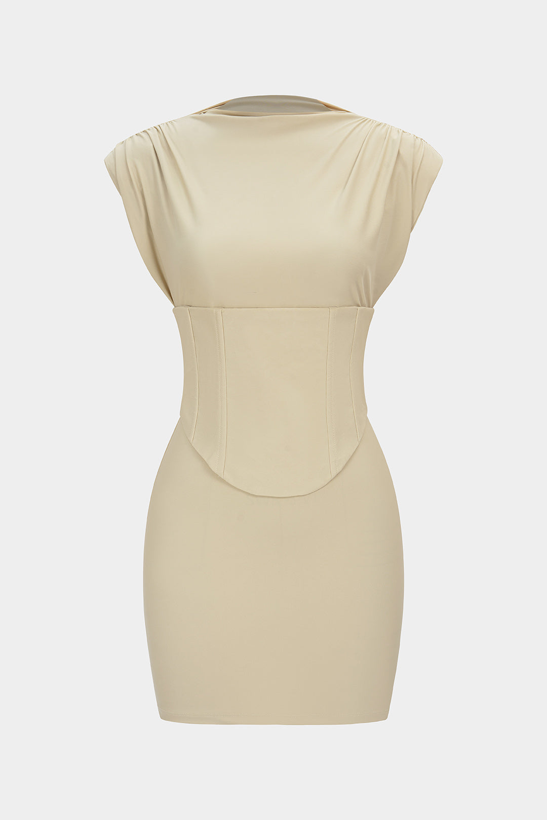 Mouwloze minijurk met riem